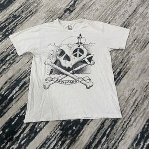 Original‎ Skull Candy Headphones Shirt Short Sleeve Size Medium White Y2K